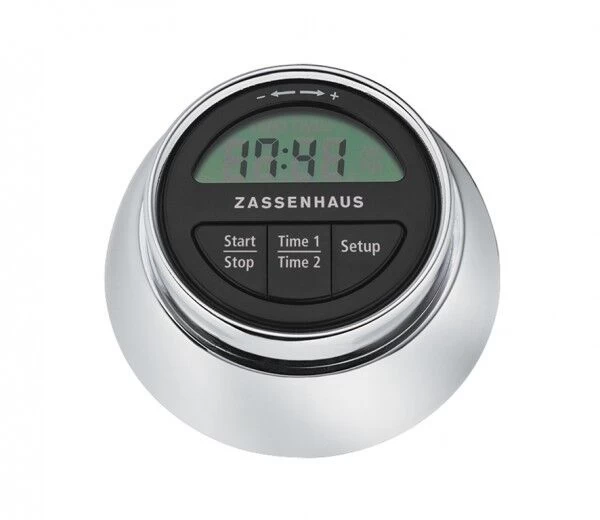 Zassenhaus Speed Digitale Kookwekker ø 7 Cm Chroom