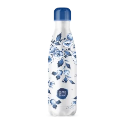 IZY Bottles X Heinen Delfts Blauw Drinkfles 500 Ml Blossom Rvs