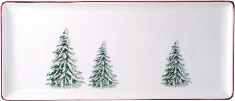 Gien Filet Noël Rechthoekige Serveerschaal 36 X 15,5 Cm Keramiek