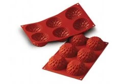 Silikomart Bakvorm 6 Dahlia's ø 7,8 Cm Silicone Bruin