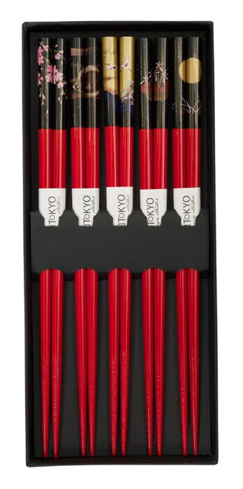 Oldenhof Eetstokjes 22,5 Cm Hout Red 5 Stuks