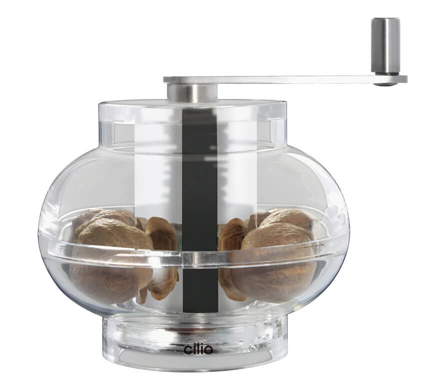 Cilio Como Nootmuskaatmolen 9 Cm Kunststof Transparant