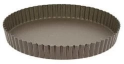 Gobel Quichevorm Met Uitneembare Bodem Laag ø 26 Cm Staal Bruin