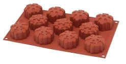 Silikomart Bakvorm 11 Sneeuwvlokken Silicone Bruin