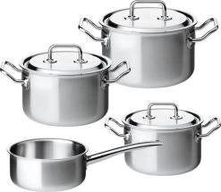 Spring Brigade Premium Pannenset Met Rvs Deksels 4-delig Rvs
