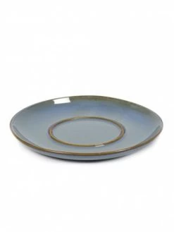 Serax Terres De Rêves Schotel Voor Koffiekop 6 Cm Stone Ware ø 13,5 Cm H 1,2 Cm - Smokey Blue