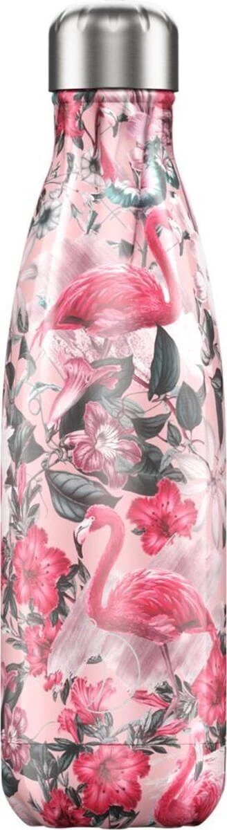 Chilly's Bottle Flamingo 3D Waterfles 500 Ml Rvs