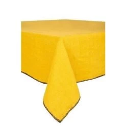 Haomy Letia Tafelkleed 170 X 250 Cm Linnen Saffraan