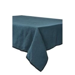 Haomy Letia Tafelkleed 170 X 300 Cm Linnen Pruisisch Blauw