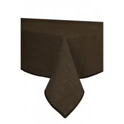 Haomy Letia Tafelloper 50 X 145 Cm Linnen Donkerbruin