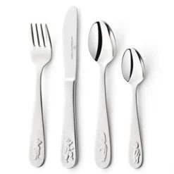 Van Kempen & Begeer Junior Bestek Kikker Rvs 4-delig