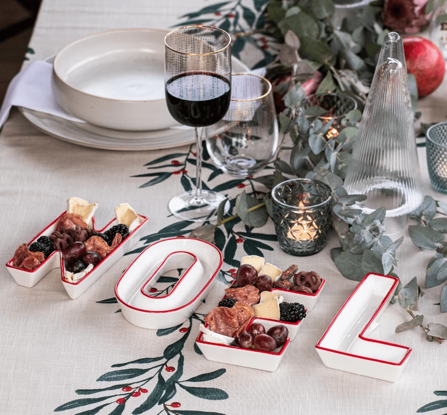 Ladelle Letters Noel Schalenset Porselein 4-delig - Afbeelding 2