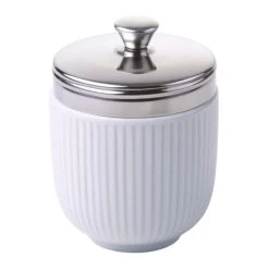 Oldenhof Fluted Eipocheerder ø 6,5 Cm Porselein Wit