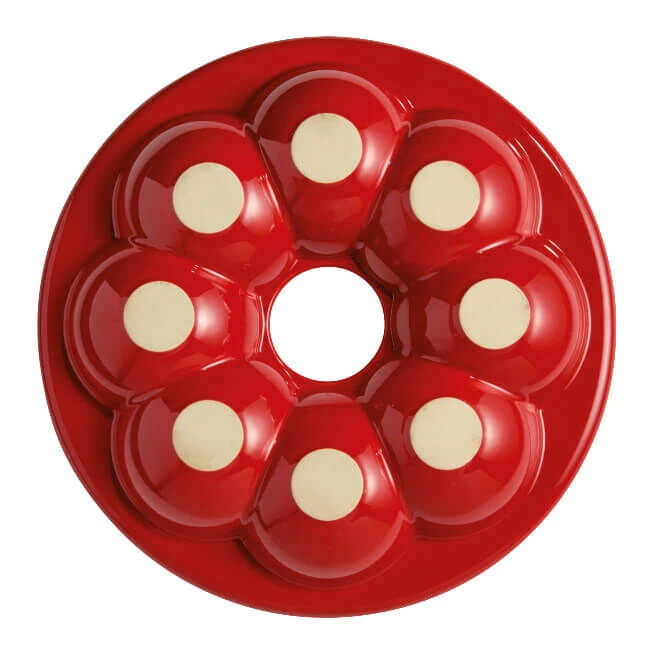 Emile Henry Broodbakvorm Kroonvormig ø 30,5 Cm Aardewerk Rood - Afbeelding 4