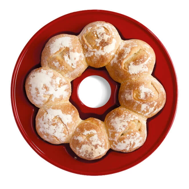 Emile Henry Broodbakvorm Kroonvormig ø 30,5 Cm Aardewerk Rood