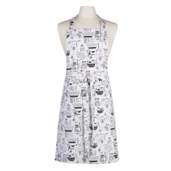 Now Designs Purr Party Schort 85 X 70 Cm Katoen Zwart Wit