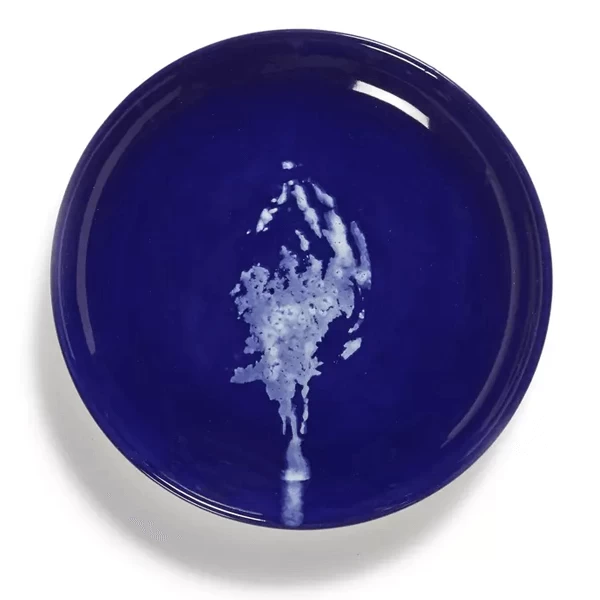 Serax Feast By Ottolenghi Bord XS ø 16 Cm H 2 Cm Aardewerk Lapis Lazuli + Artichoke White