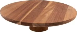 Point-Virgule Taartschaal Op Voet ø 28 Cm H 7,5 Cm Acaciahout