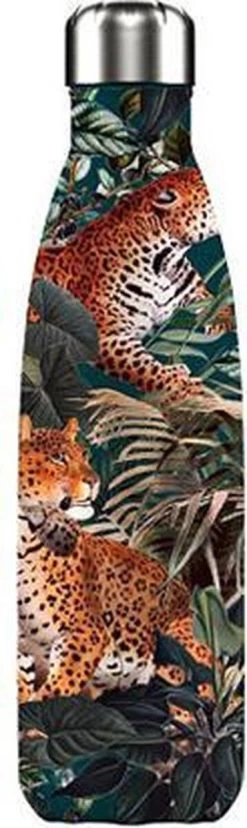 Chilly's Bottle Tropical Leopard Waterfles 500 Ml Rvs